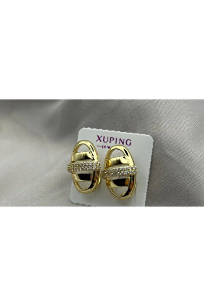 XUPING JEWELRY Cercei placați cu aur de 18k și cristale de zirconiu