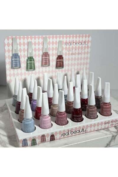 real beauty مجموعة طلاء أظافر مكونة من 24 قطعة متعددة الألوان
