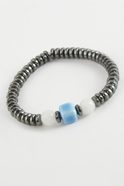 ZERO LAND 1610207749 حجر كريم - هيماتيت (210702) سوار من الحجر الطبيعي - أنثر...