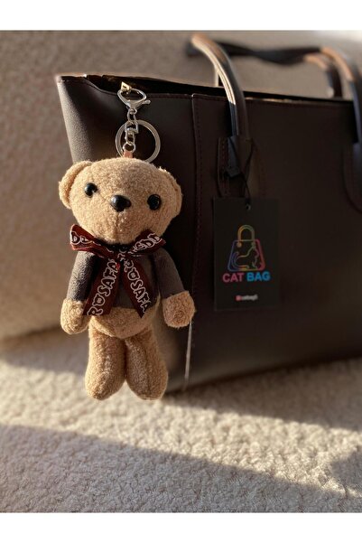 ÇANTA حقيبة على شكل قطة مع تعليقة دمية دب