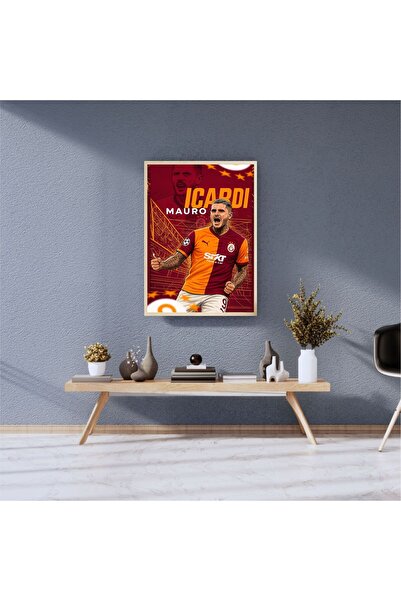 MOR TABLO Galatasaray Mauro Poster Tek Parça Ahşap Çerçeveli Tablo