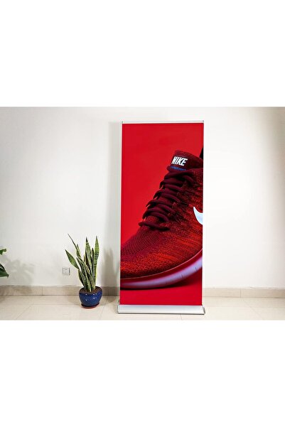 ALAYRA International حامل لافتة قابل للتخصيص والسحب، عبوة من قطعتين، 33 × 81