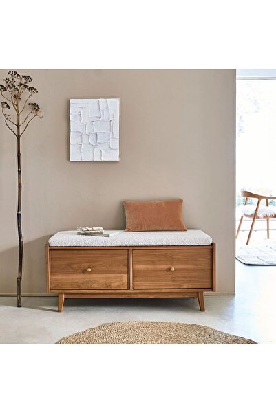 WoodenDecoration01 Harmony Masif Ahşap Oturma & Depolama Bankı