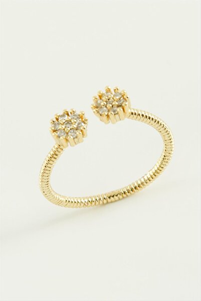 ZERO LAND 1614002749 حجر زركون على شكل زهرة (210240) خاتم-لون فضي