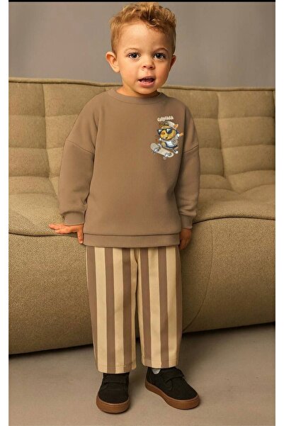 LUCCO Erkek çocuk alt üst capybara takım 3iplik %100 pamuk 2/8 yaş