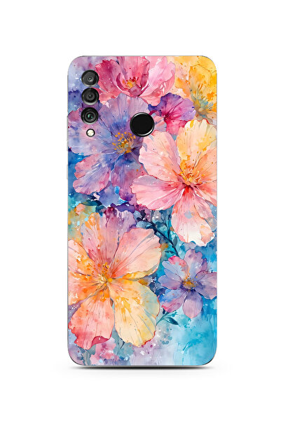 Manitoba Huawei P30 Lite Uyumlu Baskılı Yumuşak Silikon Şeffaf Telefon Kılıfı