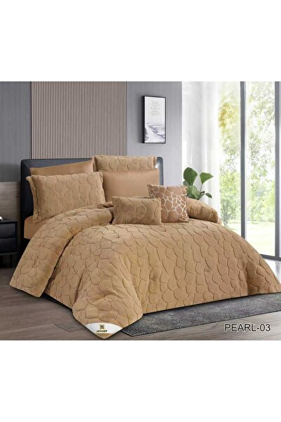 miral Winter double bed set with an attractive design that makes you feel warm and comfortable. 8 pieces, 240*260 cm