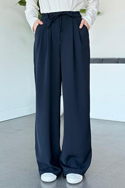 Hazamoda Puket Palazzo Pants Navy Blue