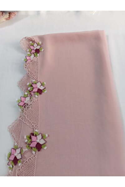 NUMİSTORE İğne oyası pudra renk namaz örtüsü