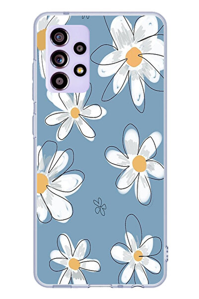 TechTree حافظة سيليكون متوافقة مع هاتف سامسونج جالاكسي A32 باللون الأزرق ديزي...