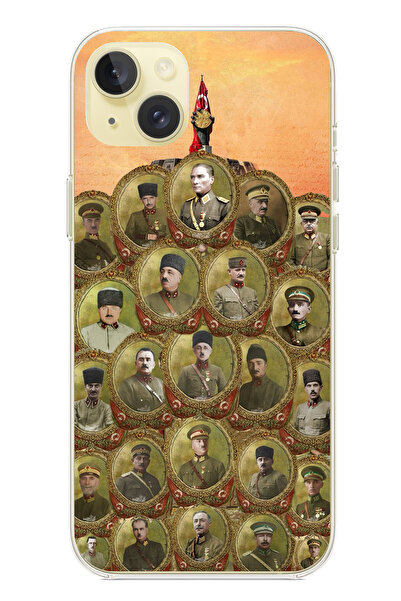 TechTree حافظة سيليكون متوافقة مع هاتف iPhone 15 PLUS من أتاتورك وقادة الحرب ...