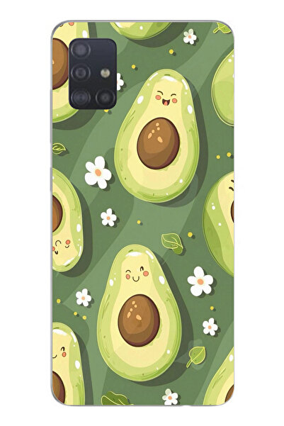 TechTree حافظة سيليكون متوافقة مع هاتف سامسونج جالاكسي A51 باللون الأخضر اللط...