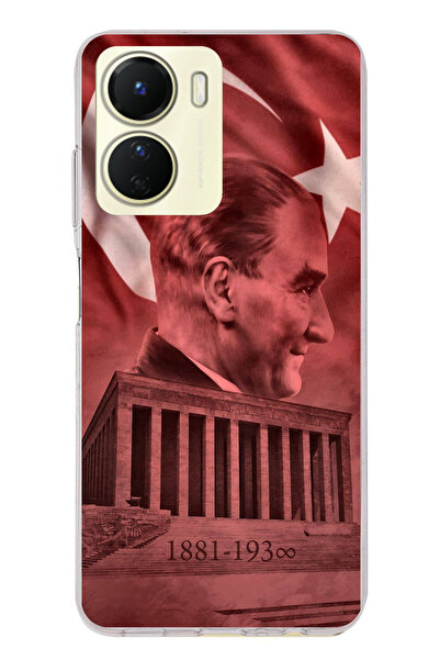 TechTree جراب سيليكون متوافق مع Vivo Y16 يحمل صورة أتاتورك وانيماتيك كابير مطبوع