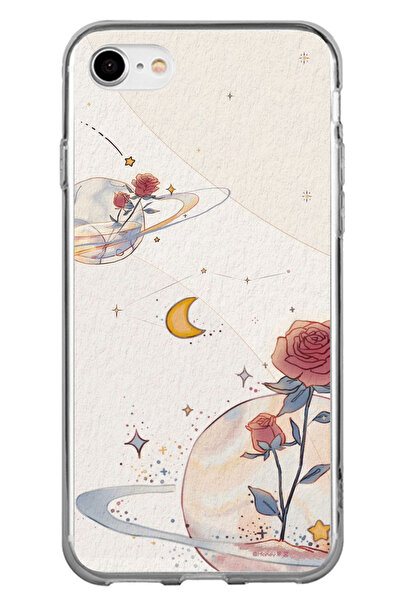 TechTree حافظة سيليكون متوافقة مع هاتف iPhone 6 - 6S، Planet and Star and Ros...