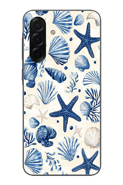 TechTree حافظة سيليكون مطبوع متوافقة مع هاتف سامسونج جالاكسي A36 بنمط صدفة ال...