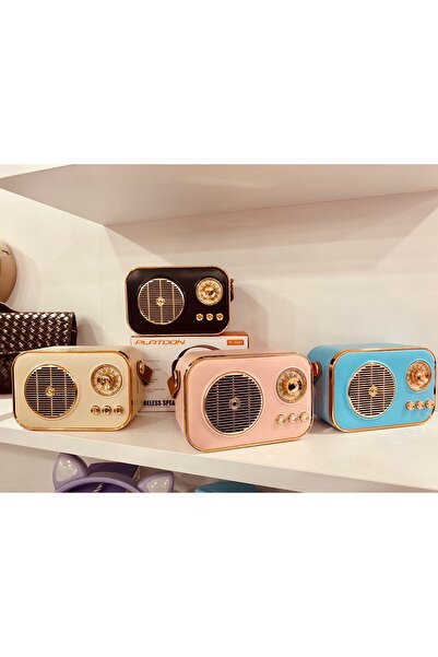 NOSTALJİ RADYO Bluetooth, SD, USB Girişli Bluetooth Destekli Type-C Speaker