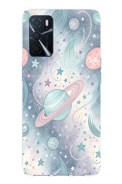 TechTree حافظة سيليكون ناعمة متوافقة مع هاتف اوبو A16 مطبوع