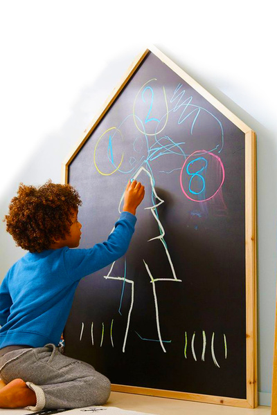 PinkToys 60*90 ev şeklinde mdf karatahta