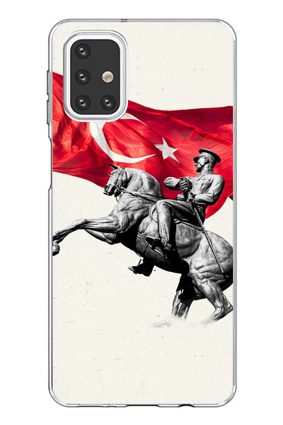 TechTree حافظة سيليكون متوافقة مع هاتف سامسونج جالاكسي M31s بتفاصيل تذكارية ل...