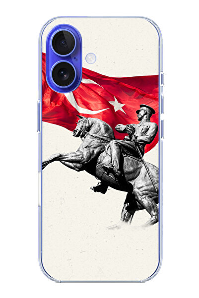 TechTree حافظة سيليكون متوافقة مع هاتف iPhone 16 تتميز بتفاصيل تذكارية لأتاتو...