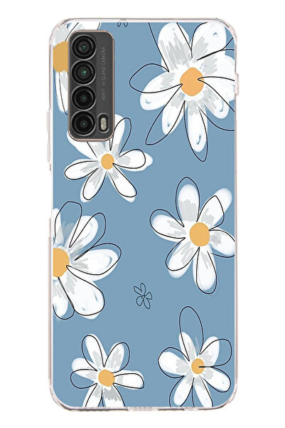 TechTree حافظة سيليكون متوافقة مع هاتف هواوي بي سمارت 2021 باللون الأزرق ديزي...