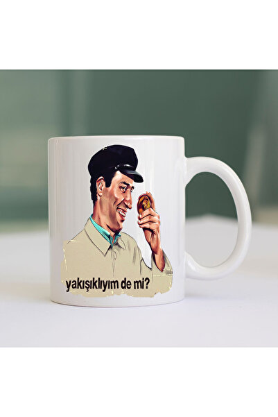 HD POSTER Kemal Sunal Yakışıklıyım De Mi ? Baskılı Hediyelik Kupa Bardak-Bask...