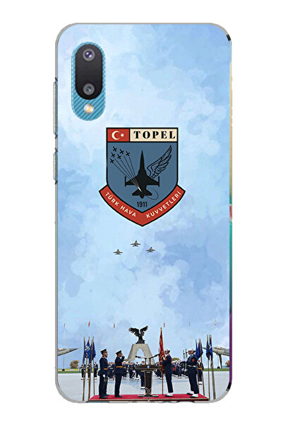 TechTree حافظة سيليكون متوافقة مع هاتف سامسونج جالاكسي A02 من القوات الجوية ا...