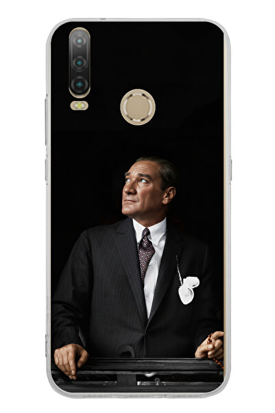 TechTree حافظة سيليكون متوافقة مع جهاز General Mobile GM 10 Ufka Bakan Lider Atatürk مطبوع