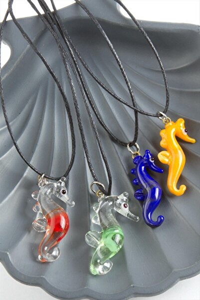 ZERO LAND 1615405749 حصان البحر (220554) قلادة زجاجية - ملونة