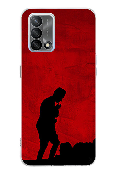 TechTree حافظة سيليكون أتاتورك مطبوع متوافقة مع هاتف OPPO A74 مع تفاصيل ظل وشكل