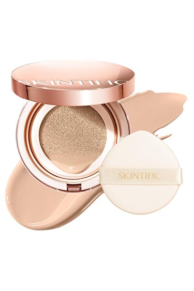 SKINTIFIC Cushion Foundation | Full coverage, Weightless, Skin fit, Satin Glow Finish, Oil-Control W