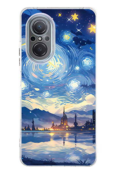 TechTree حافظة سيليكون متوافقة مع هاتف Huawei Nova 9 Se بتصميم السماء المرصعة...