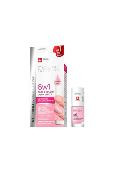 Eveline Cosmetics Terapie pentru unghii 6 în 1 roz strălucitor