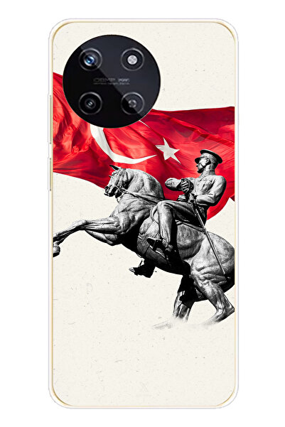 TechTree حافظة سيليكون أتاتورك مطبوع متوافقة مع هاتف Realme 11 4G