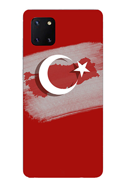 TechTree حافظة سيليكون متوافقة مع هاتف سامسونج جالاكسي نوت 10 لايت مع خريطة ت...