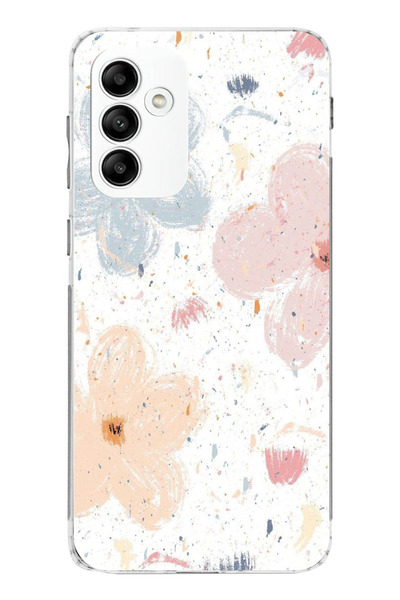 TechTree حافظة سيليكون مطبوع متوافقة مع هاتف سامسونج جالاكسي A05s بنمط زهور ت...