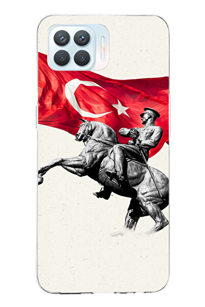 TechTree حافظة سيليكون متوافقة مع هاتف OPPO Reno 4 Lite بتفاصيل تذكارية لأتات...