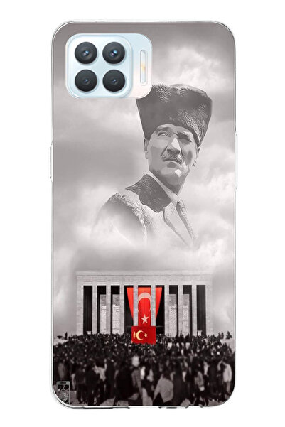 TechTree حافظة سيليكون أتاتورك مطبوع متوافقة مع هاتف OPPO Reno 4 Lite