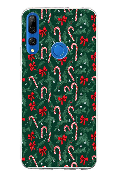 TechTree حافظة سيليكون متوافقة مع Honor 9X لشجرة الصنوبر وعصا الحلوى مطبوع