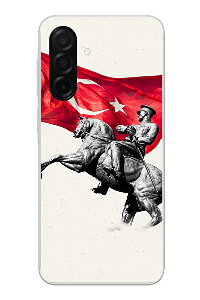 TechTree حافظة سيليكون متوافقة مع هاتف سامسونج جالاكسي A26 بتفاصيل تذكارية لأتاتورك مطبوع