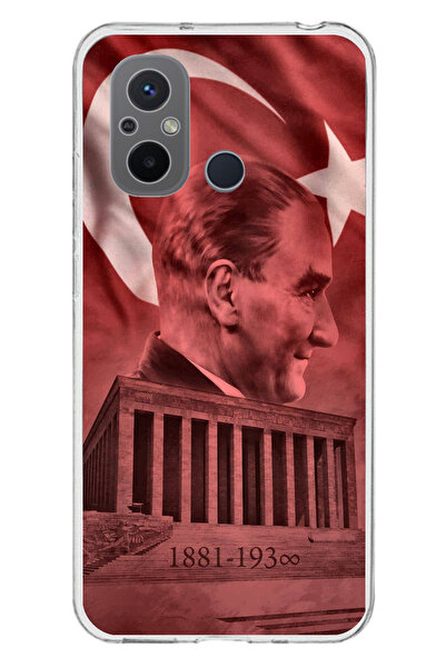 TechTree حافظة سيليكون متوافقة مع Redmi 12C تحمل صورة أتاتورك وانيماتيكابير م...