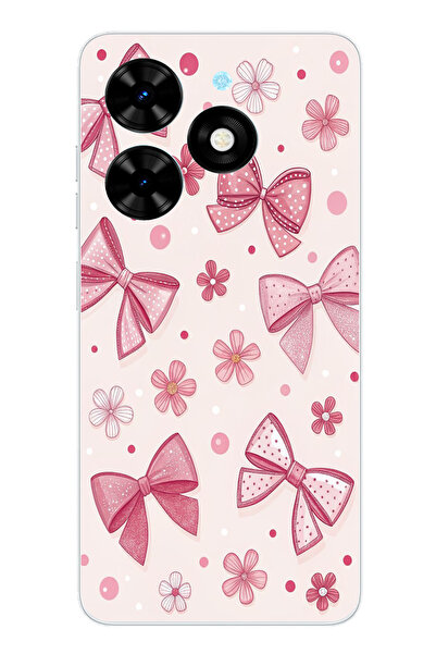 TechTree حافظة سيليكون متوافقة مع هاتف Tecno Spark 20-20C، وردية اللون، على ش...