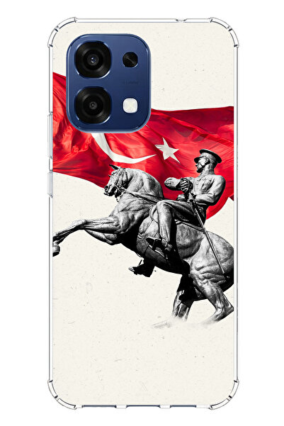 TechTree حافظة سيليكون متوافقة مع هاتف أوبو A6 برو بتفاصيل تذكارية لأتاتورك م...