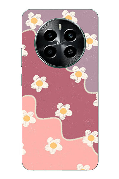 TechTree حافظة سيليكون متوافقة مع هاتف Realme 12 PRO-PRO PLUS بلون الورد المج...