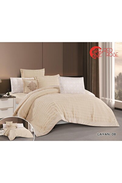 REDRESS Single and a half winter bedspread set with exclusive Tamim design, made of soft velvet, 4 pieces, size 170*220cm