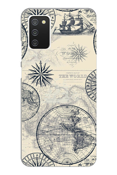 TechTree حافظة سيليكون متوافقة مع هاتف سامسونج جالاكسي A02S، خريطة العالم الك...