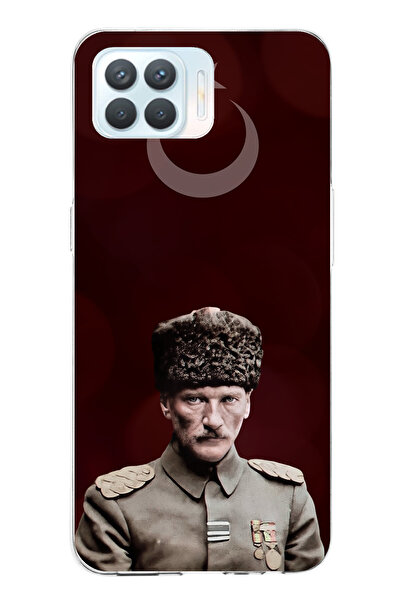 TechTree حافظة سيليكون متوافقة مع هاتف OPPO Reno 4 Lite وYay Yıldız ورئيس الق...