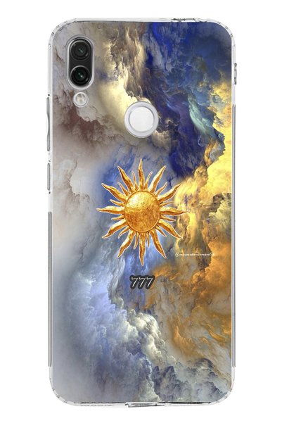 TechTree حافظة سيليكون متوافقة مع هاتف Redmi Note 7-7 PRO 777 بتصميم الشمس وا...