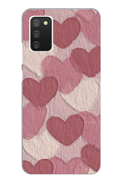 TechTree حافظة سيليكون مطبوع متوافقة مع هاتف سامسونج جالاكسي A02S مع لون وردي...