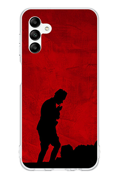 TechTree حافظة سيليكون أتاتورك مطبوع متوافقة مع هاتف سامسونج جالاكسي A04s مع ...